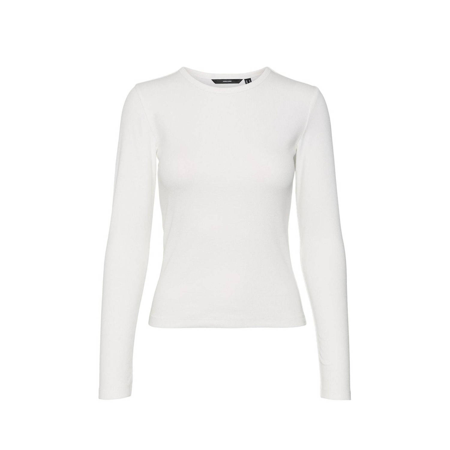 Vero Moda Slim fit shirt met lange mouwen met katoen model 'CHLOE'