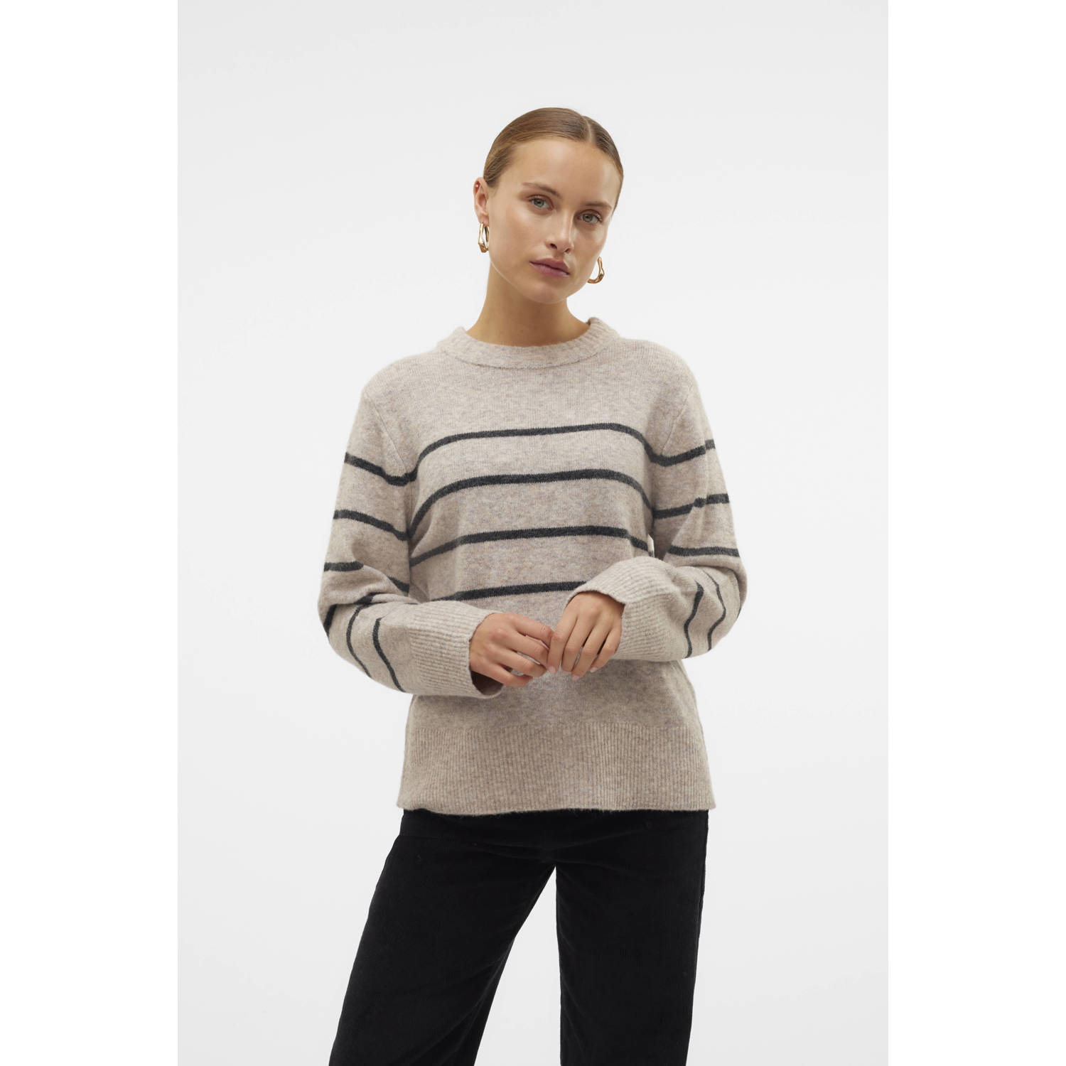 Vero Moda Gebreide trui VMFLAWLESS LS O-NECK PULLOVER GA NOOS