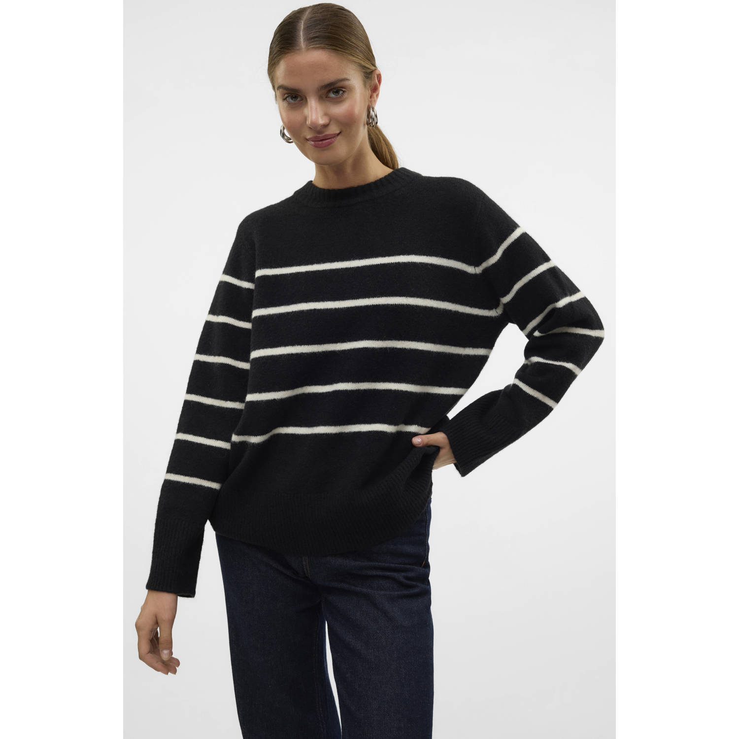 Vero Moda Gebreide trui VMFLAWLESS LS O-NECK PULLOVER GA NOOS