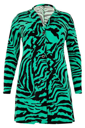 groene blazer met dierenprint