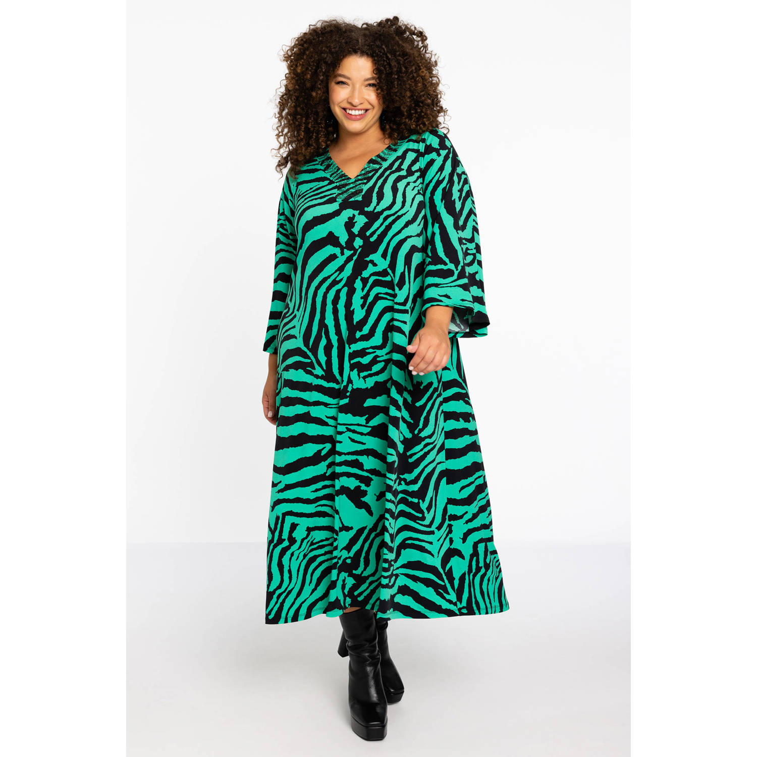 YOEK jurk met dierenprint