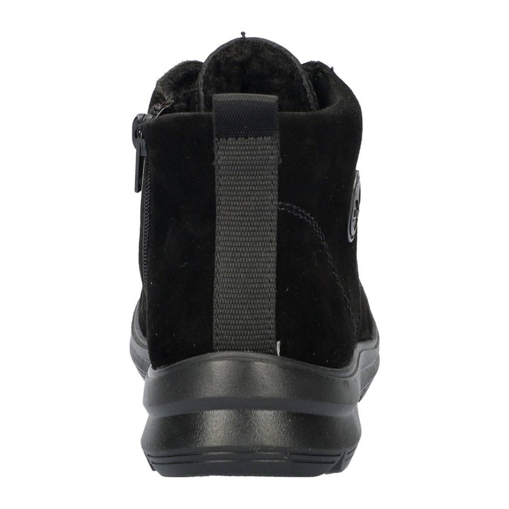 Rieker comfort suède veterboots zwart wehkamp