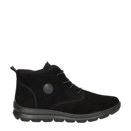 Rieker comfort suède veterboots zwart afbeelding