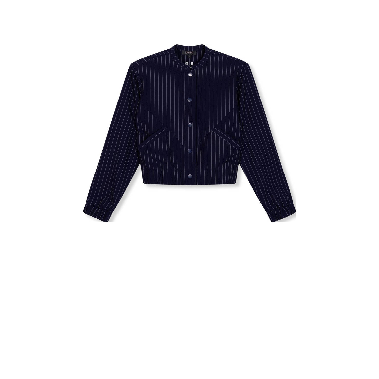 Refined Department jasje Elysia met krijtstreep donkerblauw
