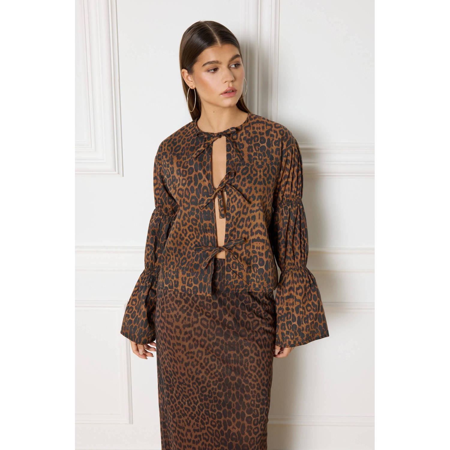 Refined Department maxi rok bruin