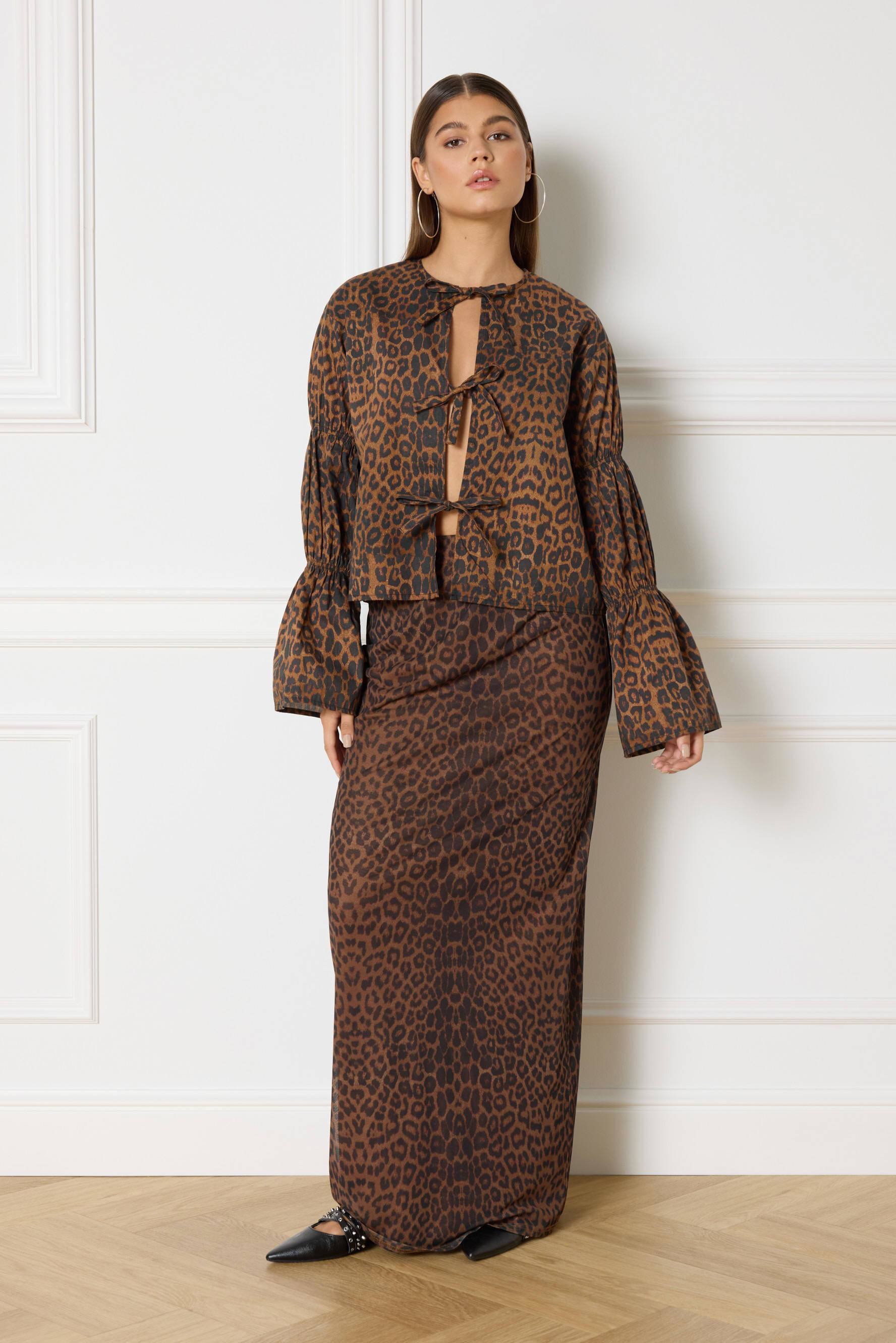 Refined Department maxi rok bruin wehkamp