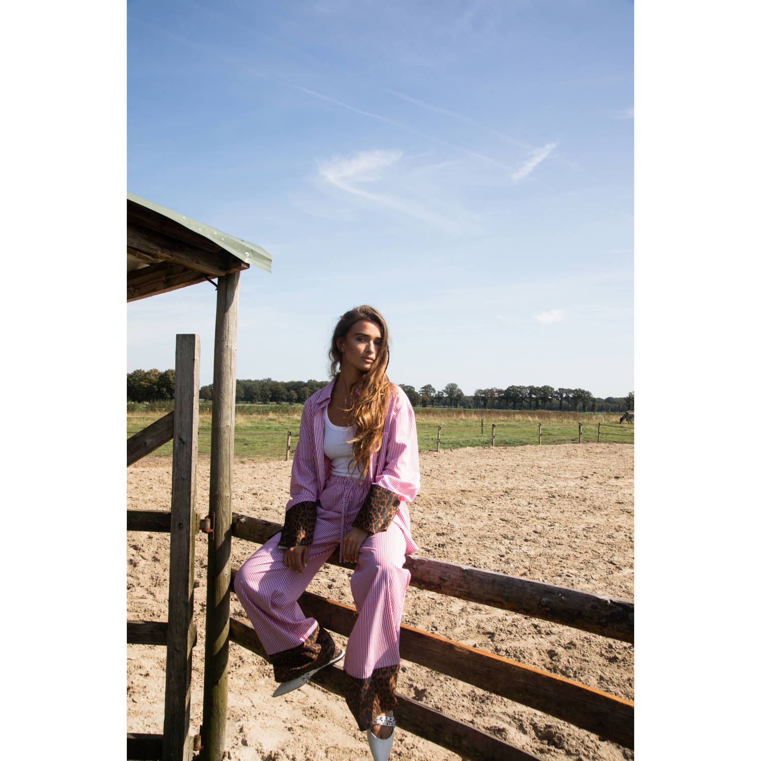 Refined Department gestreepte blouse Reese rood