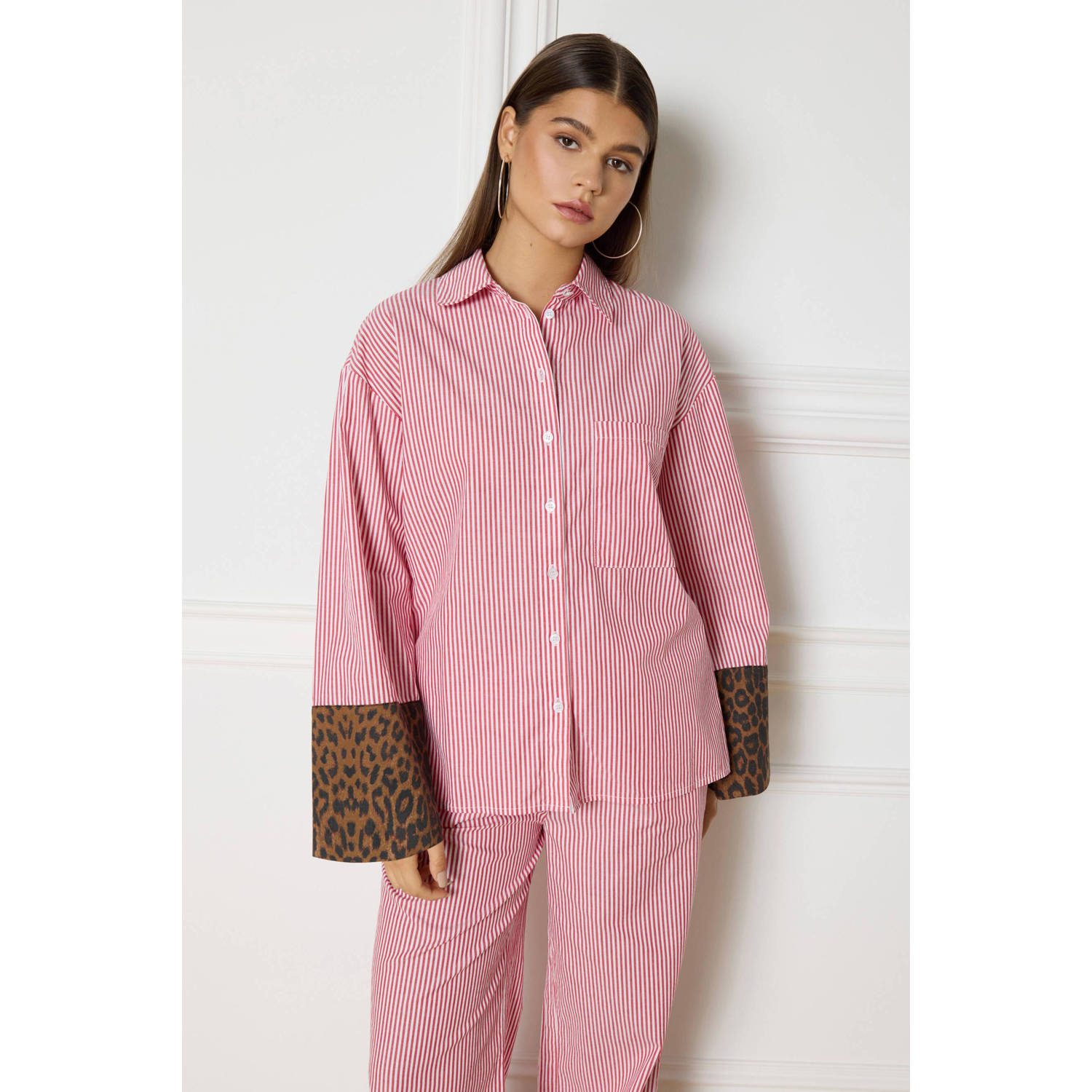 Refined Department gestreepte blouse Reese rood