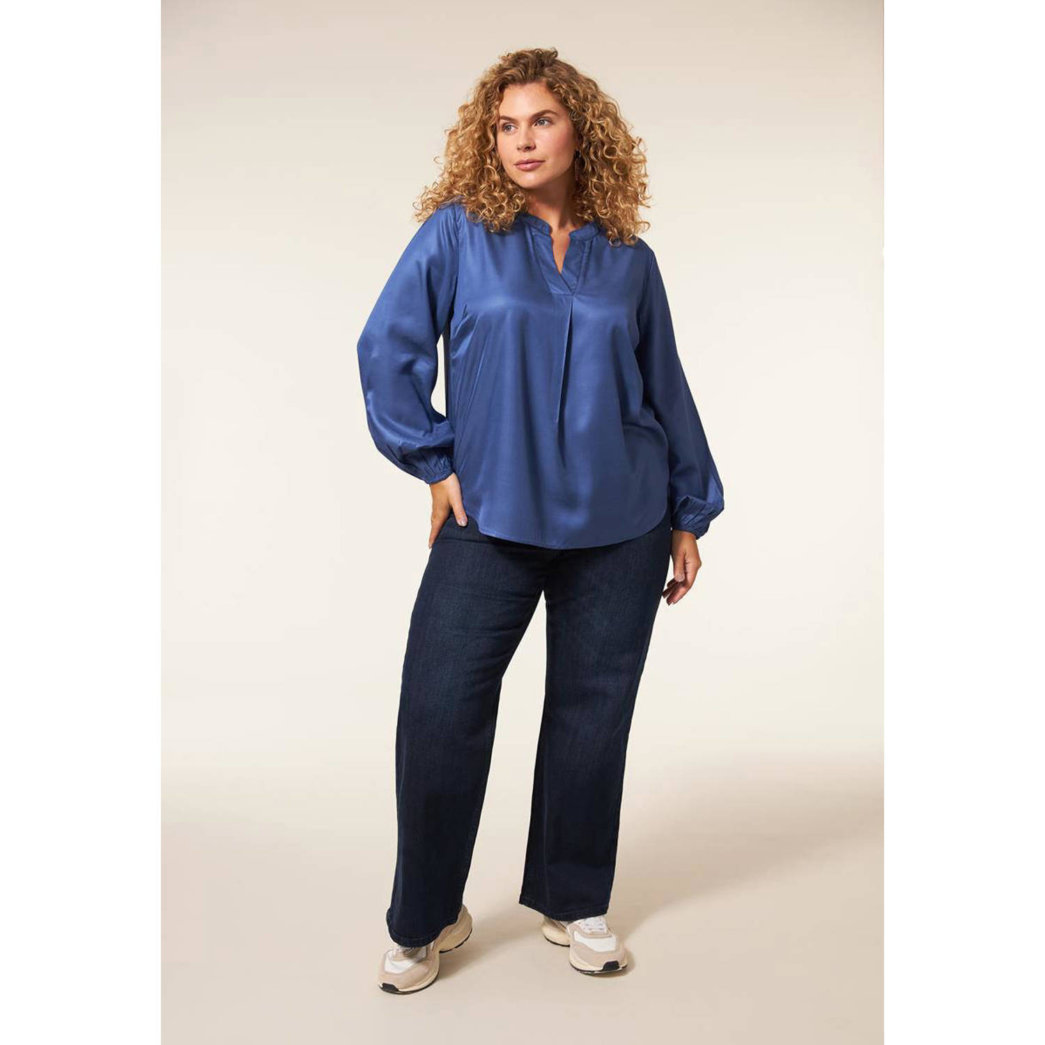 Miss Etam Plus top Alice blauw