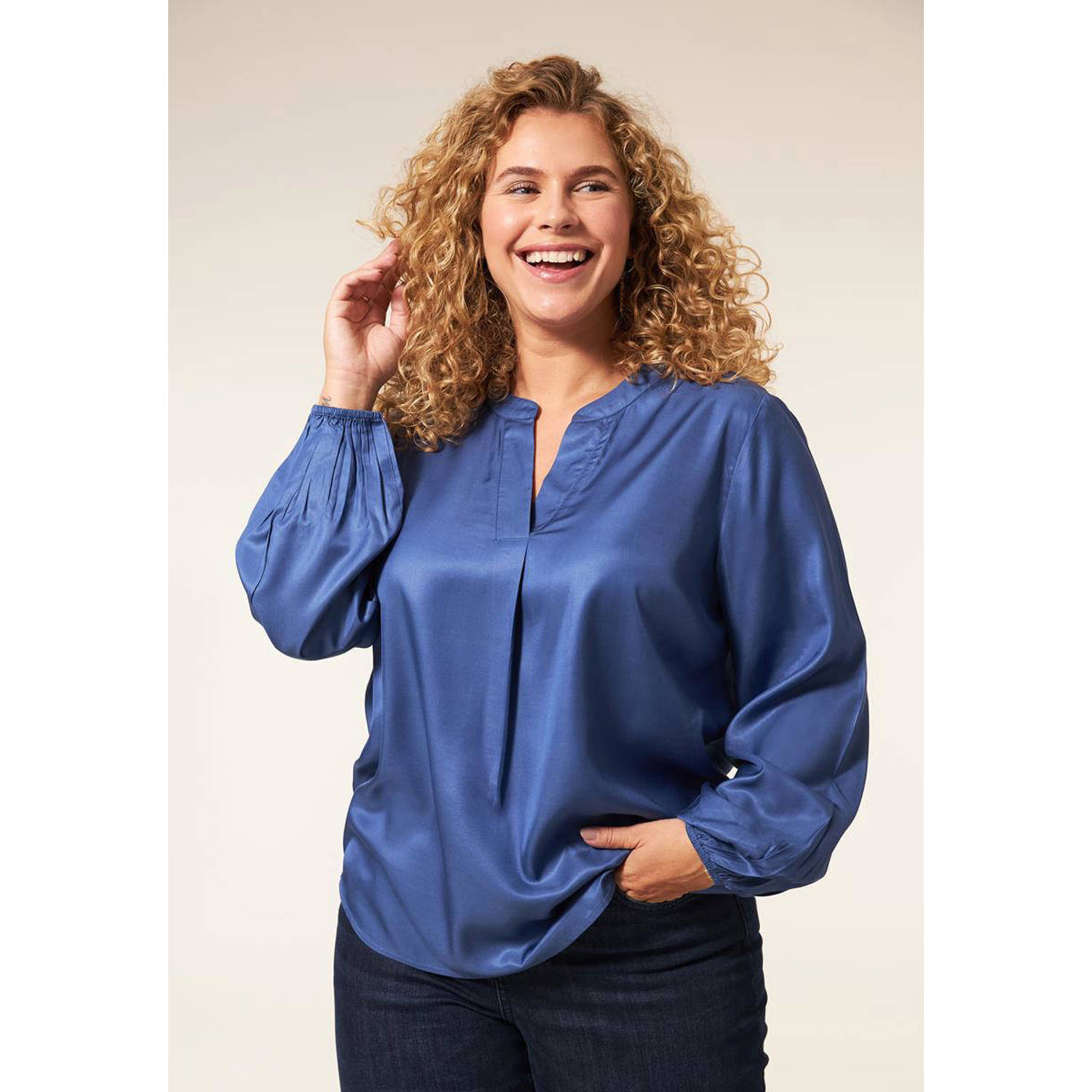 Miss Etam Plus top Alice blauw