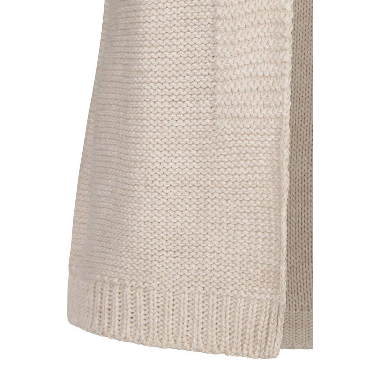 Miss Etam Plus gebreid gilet Grace beige