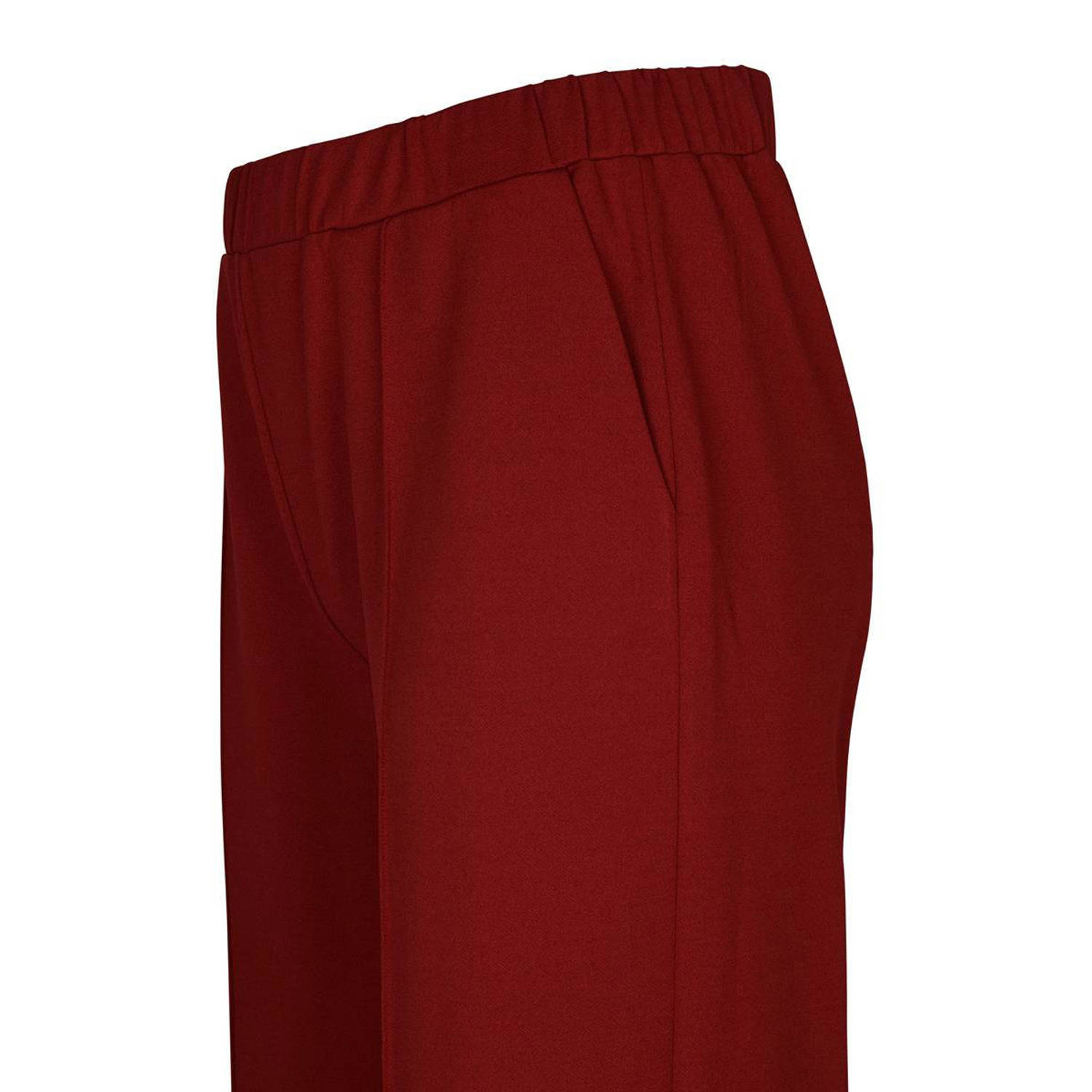 Miss Etam Plus wide leg broek Mia donkerrood
