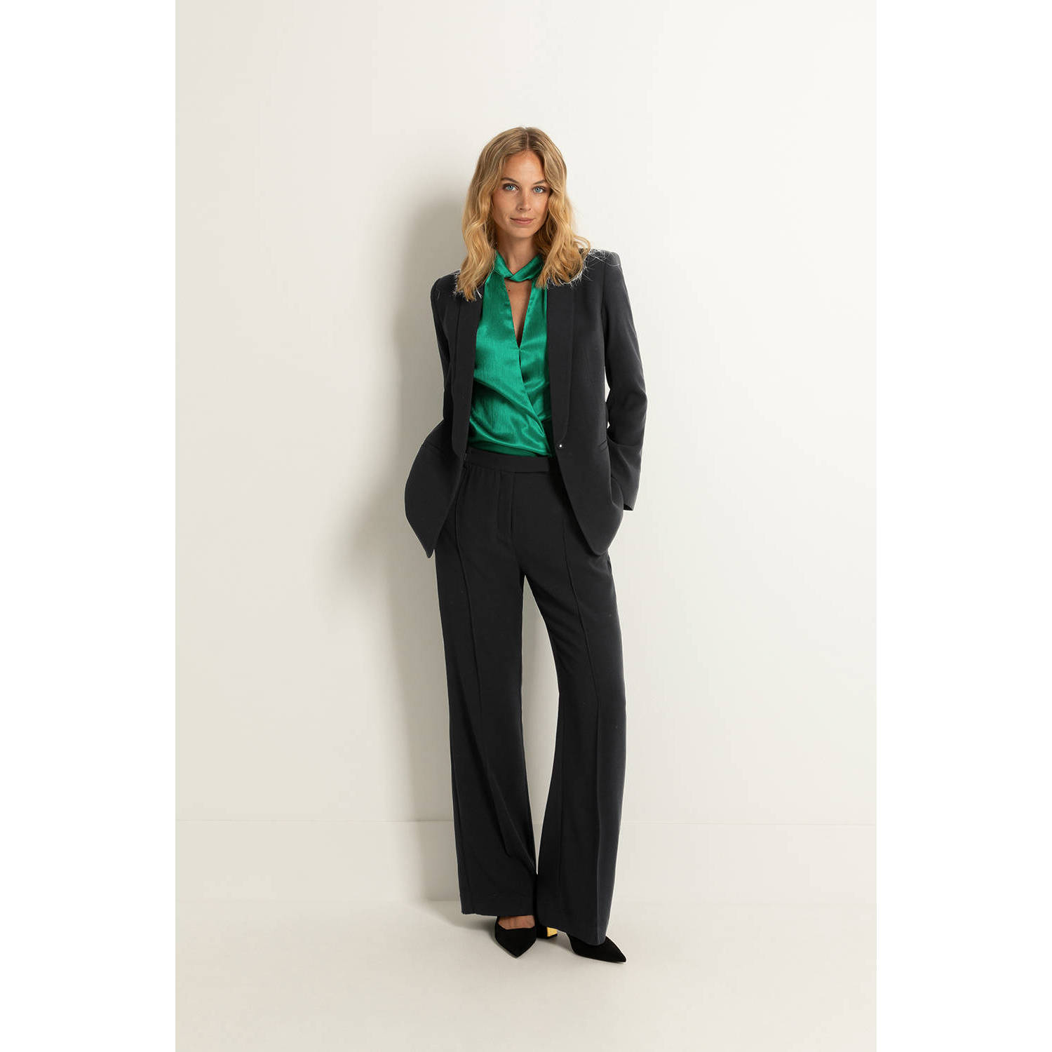 Claudia Sträter CLAUDIA BY CLAUDIA STRÄTER rechtvallende blazer zwart