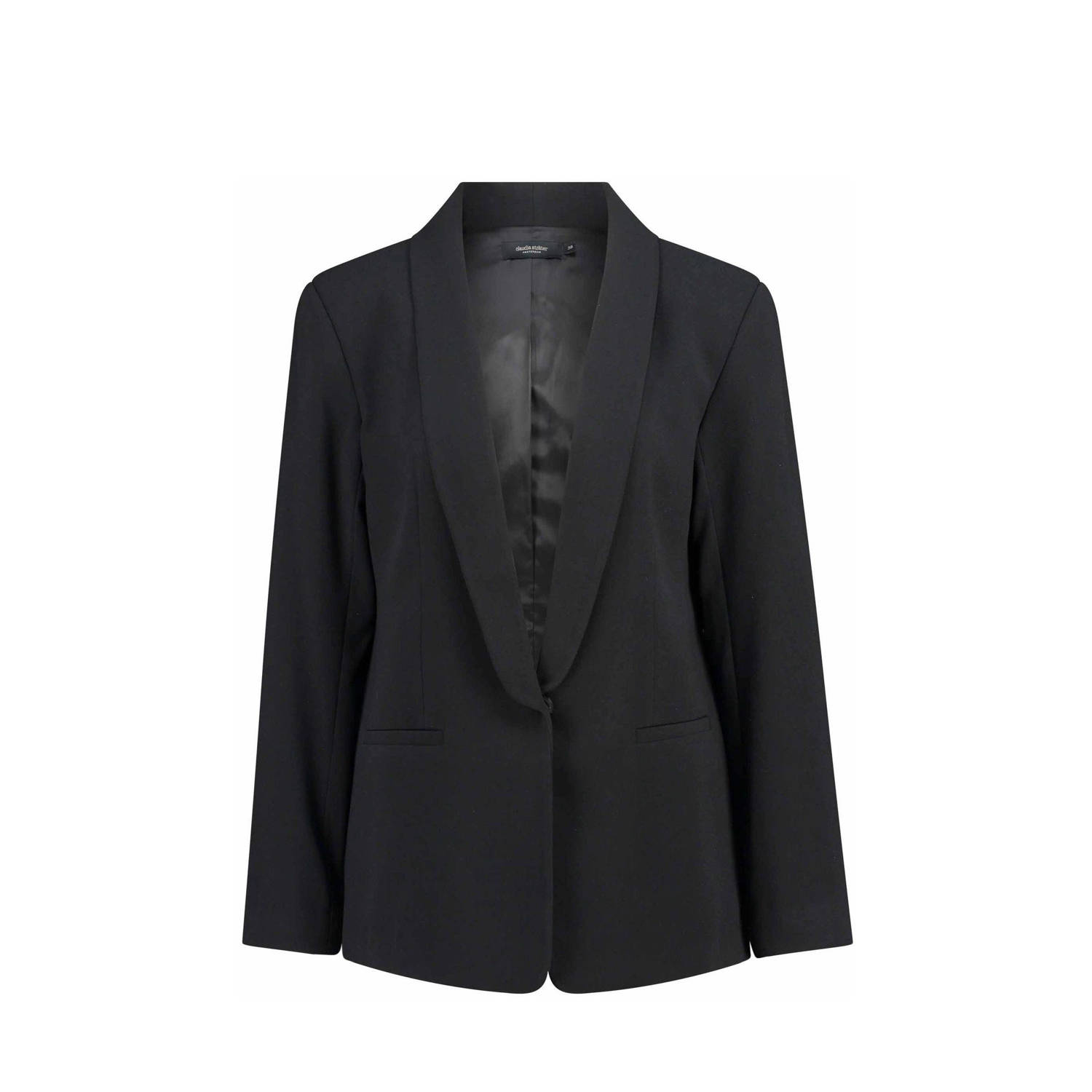 Claudia Sträter CLAUDIA BY CLAUDIA STRÄTER rechtvallende blazer zwart