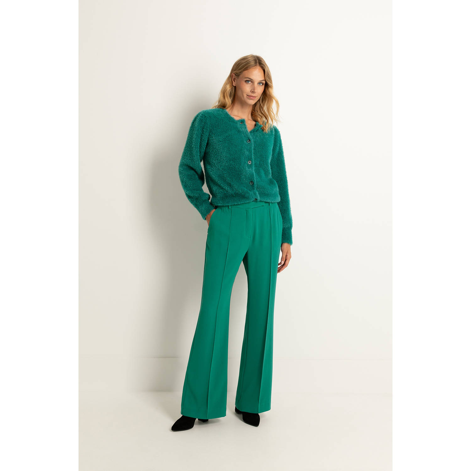 Claudia Sträter CLAUDIA BY CLAUDIA STRÄTER straight fit broek groen