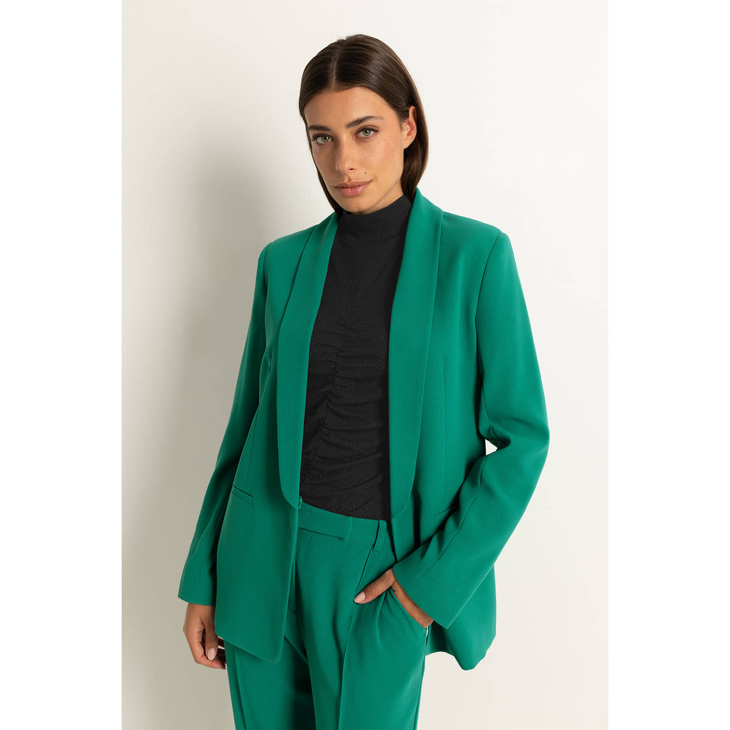 Claudia Sträter CLAUDIA BY CLAUDIA STRÄTER rechtvallende blazer groen