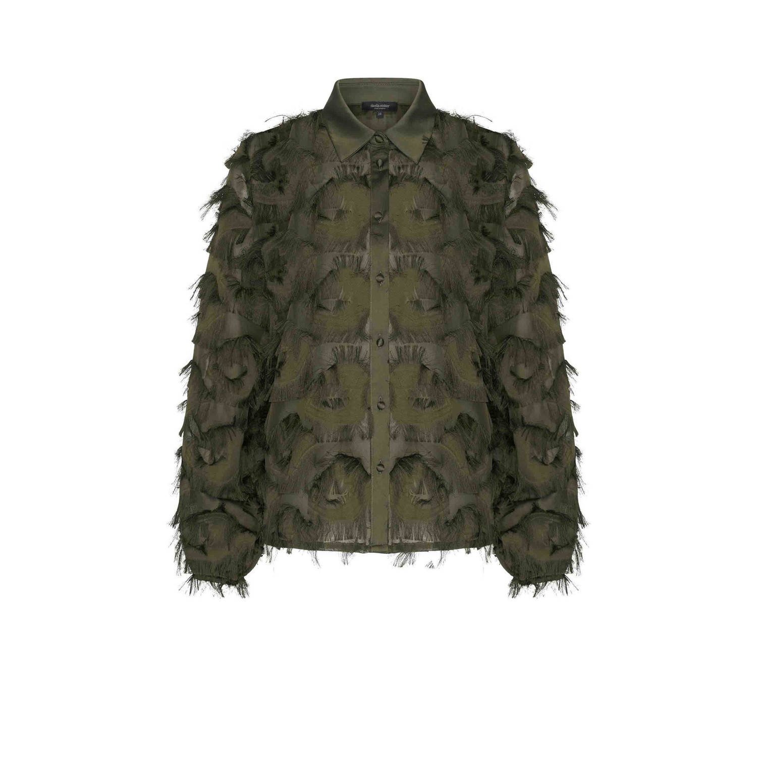 Claudia Sträter blouse donkergroen