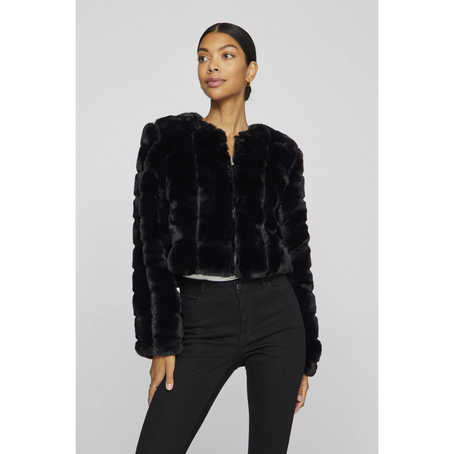 Vila Stijlvolle Jas Black Dames