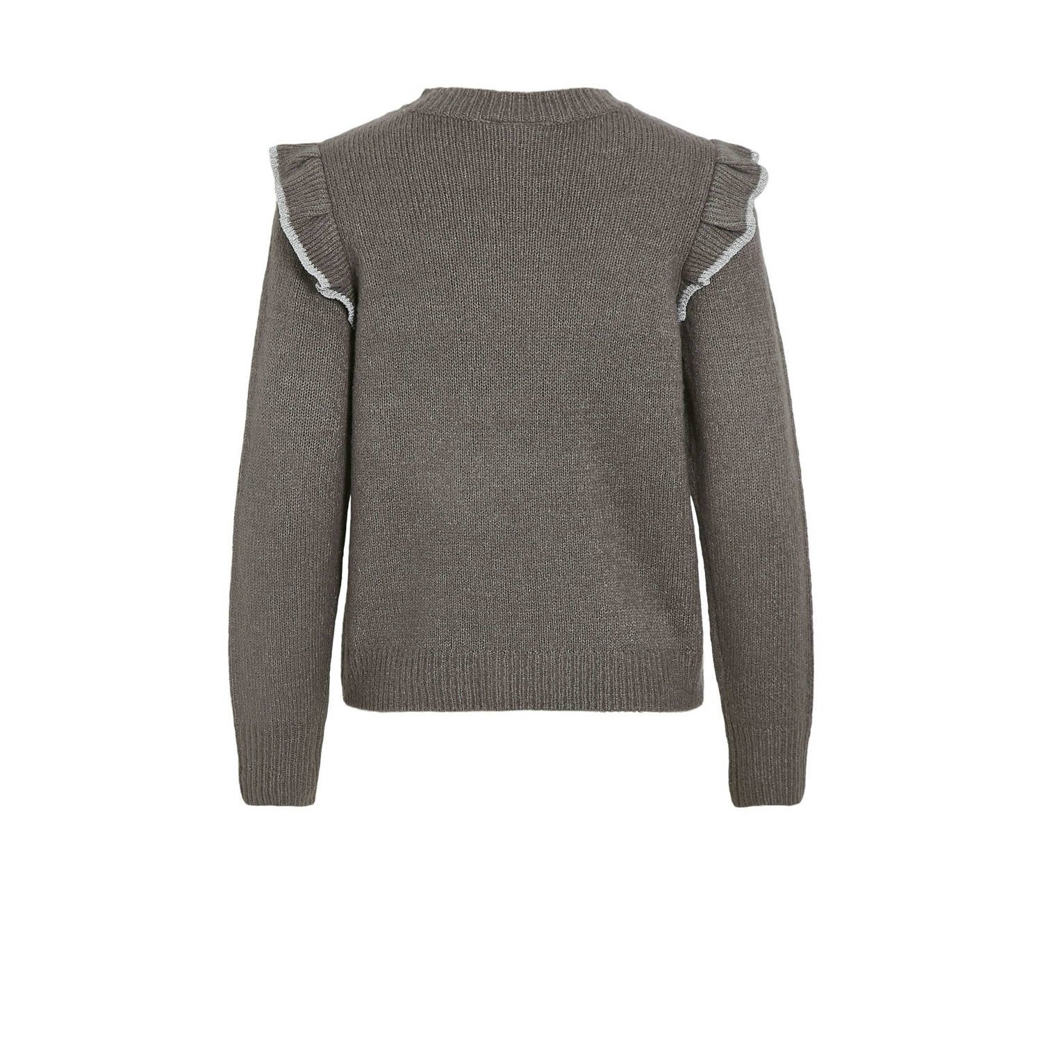 Vila Gebreide pullover met ruches model 'NANZYL'