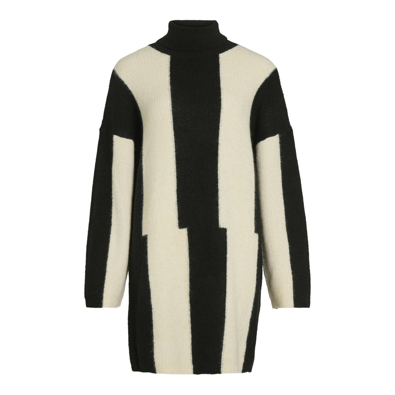 VILA jurk VISIGNE met all over print zwart ecru