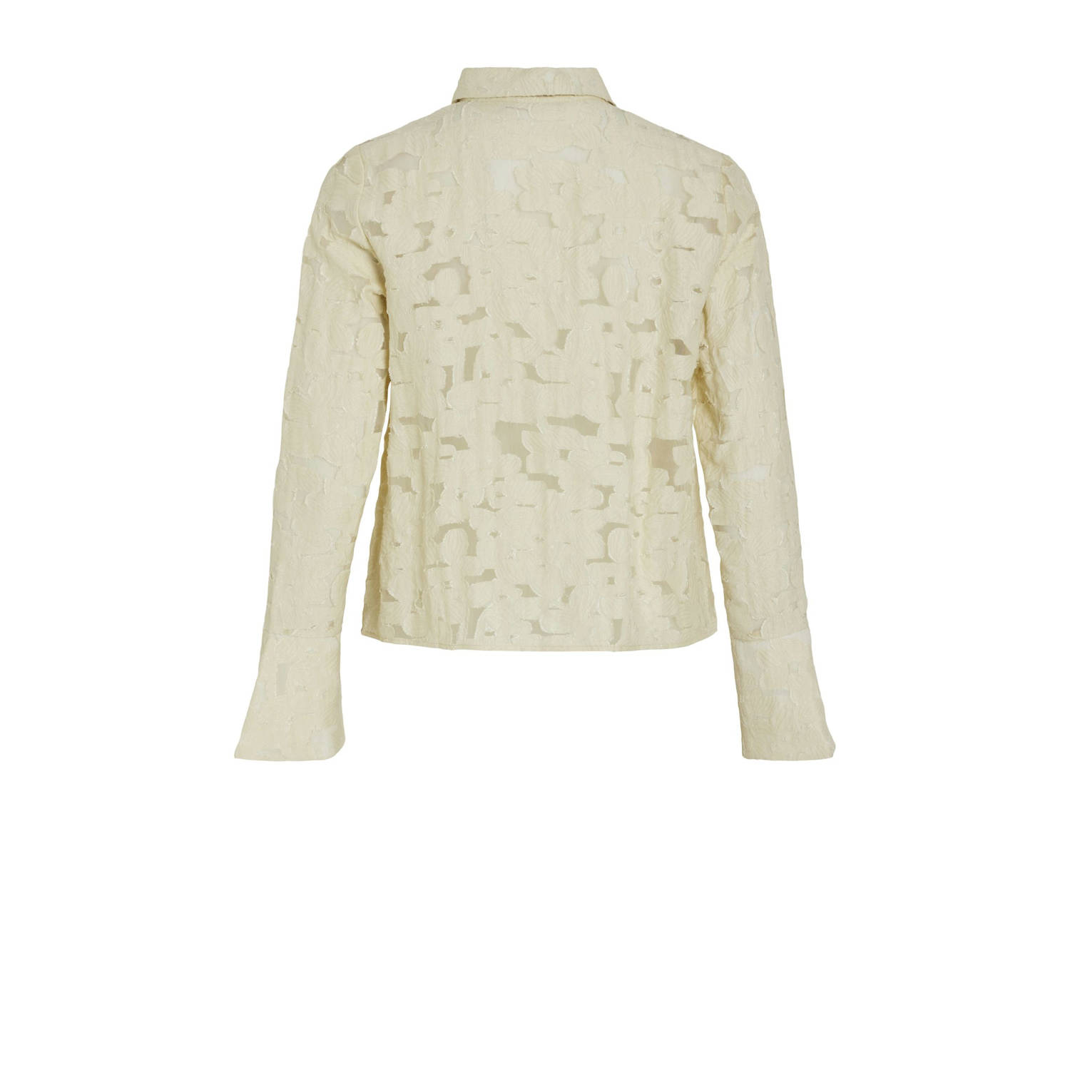 VILA semi-transparante blouse VIHANNIE ecru