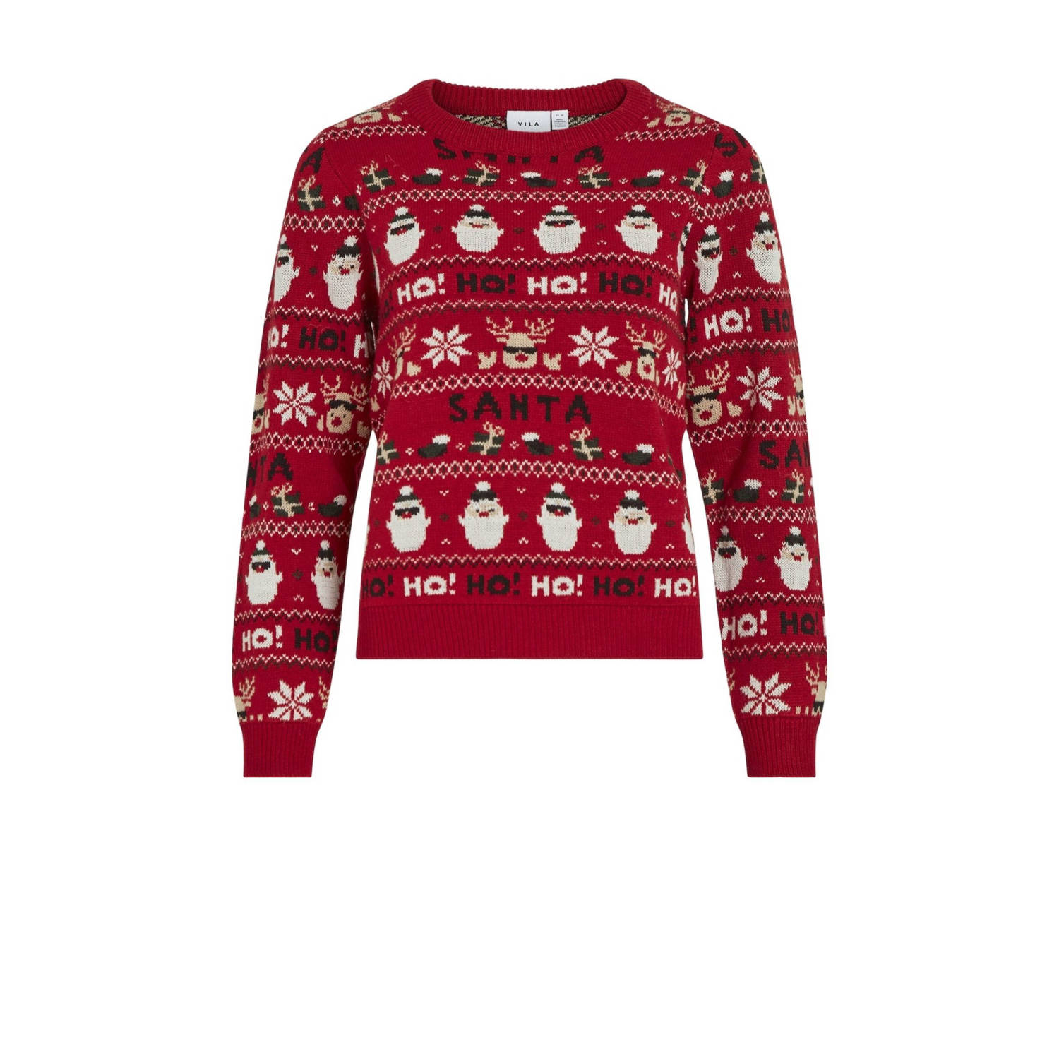 VILA kersttrui rood