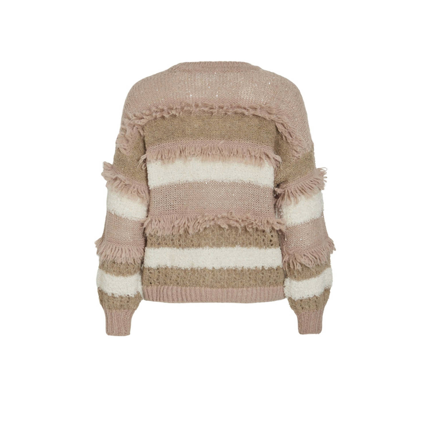 VILA wollen gebreide trui beige
