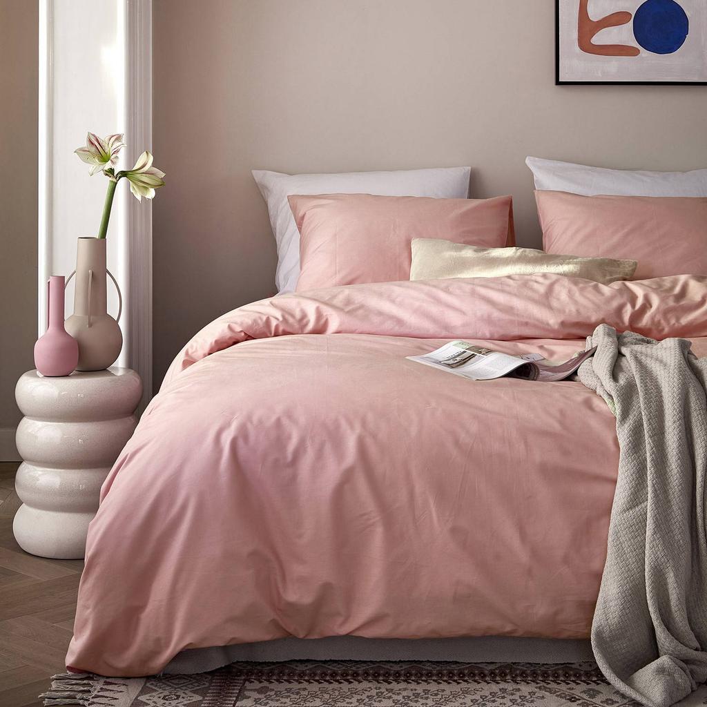 Cinderella katoenen dekbedovertrek lits-jumeaux roze (240x220 cm)