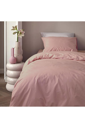 katoenen dekbedovertrek 1-persoons roze (140x220 cm)