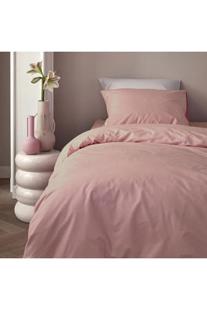 katoenen dekbedovertrek 1-persoons roze (140x220 cm)