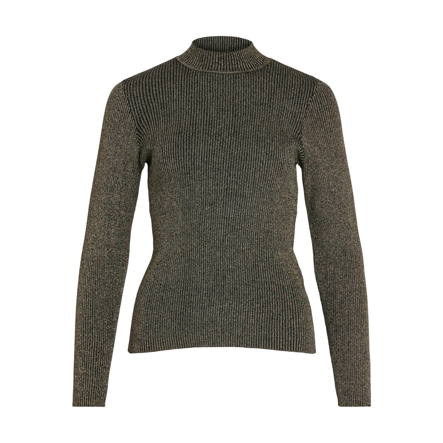 VILA top met lurex zwart goud