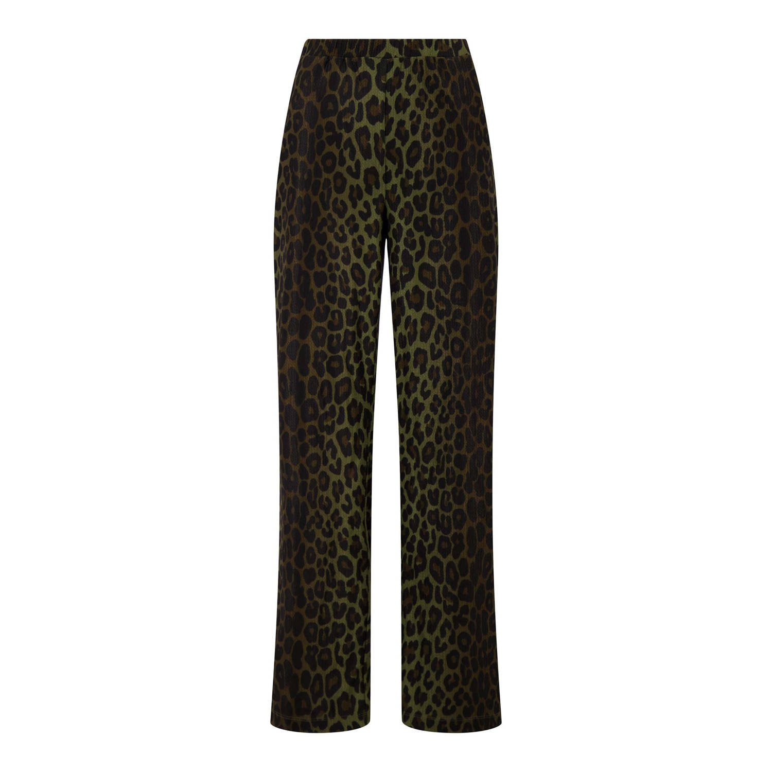 Zusss rechtvallend regular waist pantalon grijsgroen