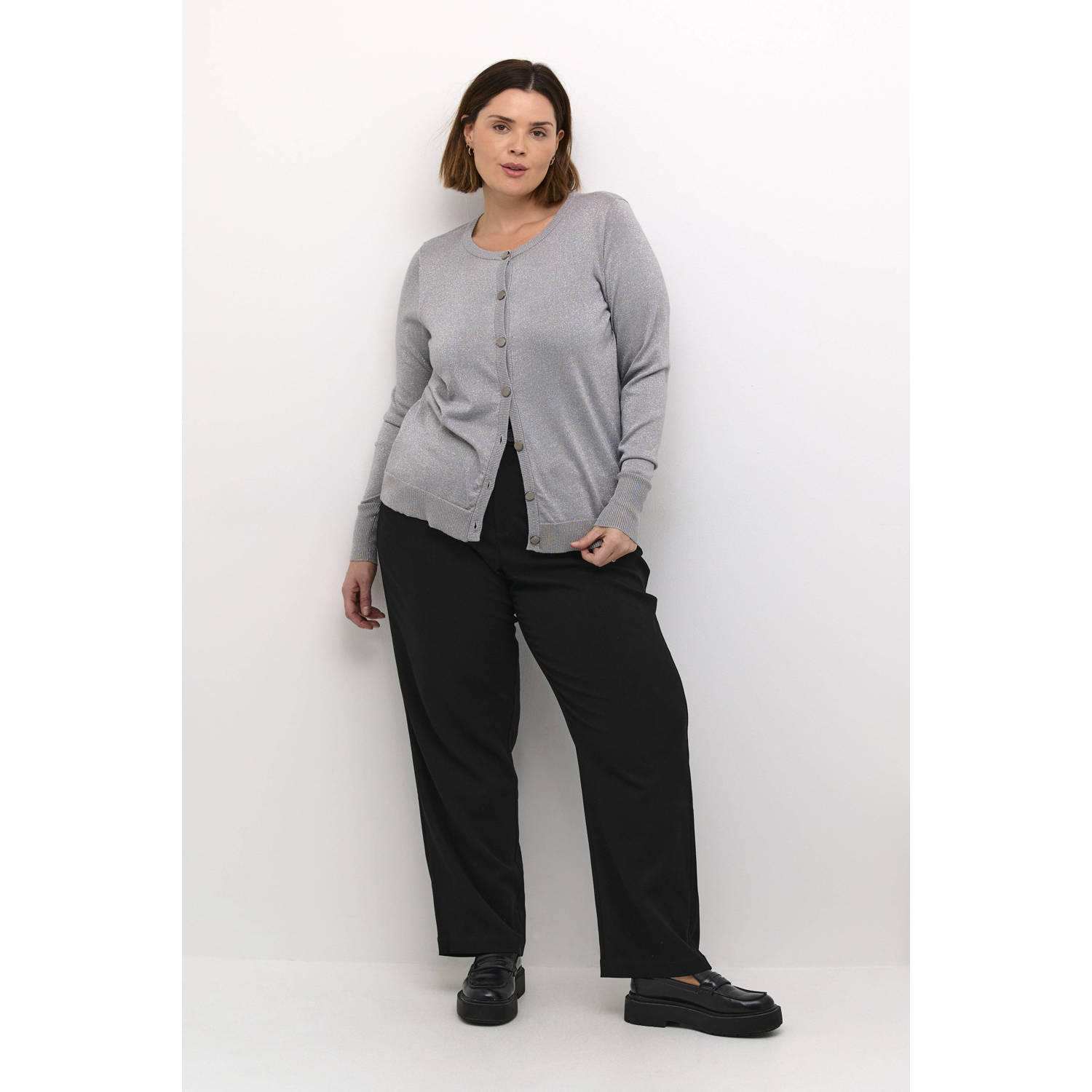Kaffe Curve vest grijs