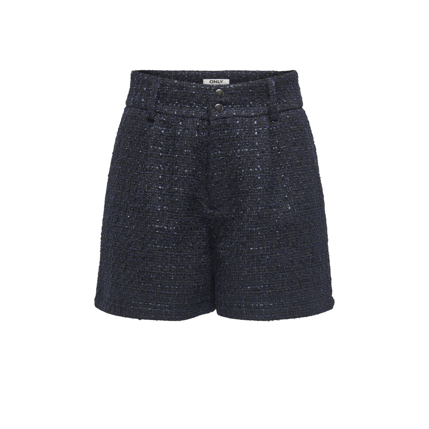 ONLY high waist regular fit short ONLAMILIA donkerblauw