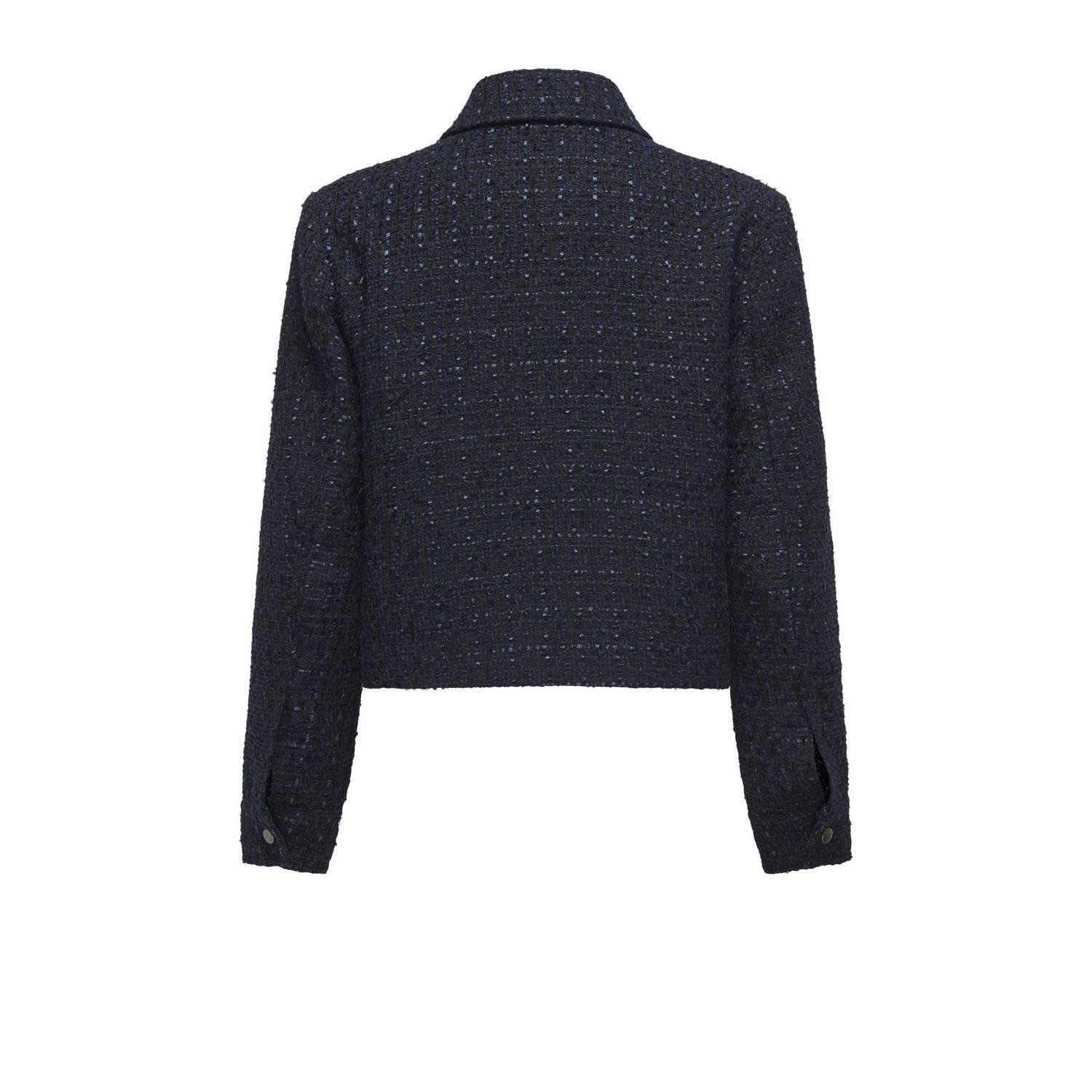 ONLY tweed jasje ONLSHONA donkerblauw