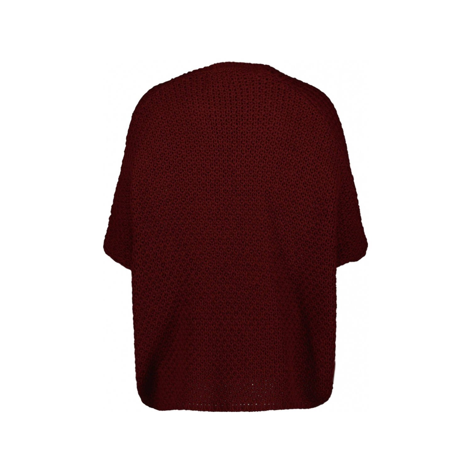 Didi gebreid vest Viare donkerrood