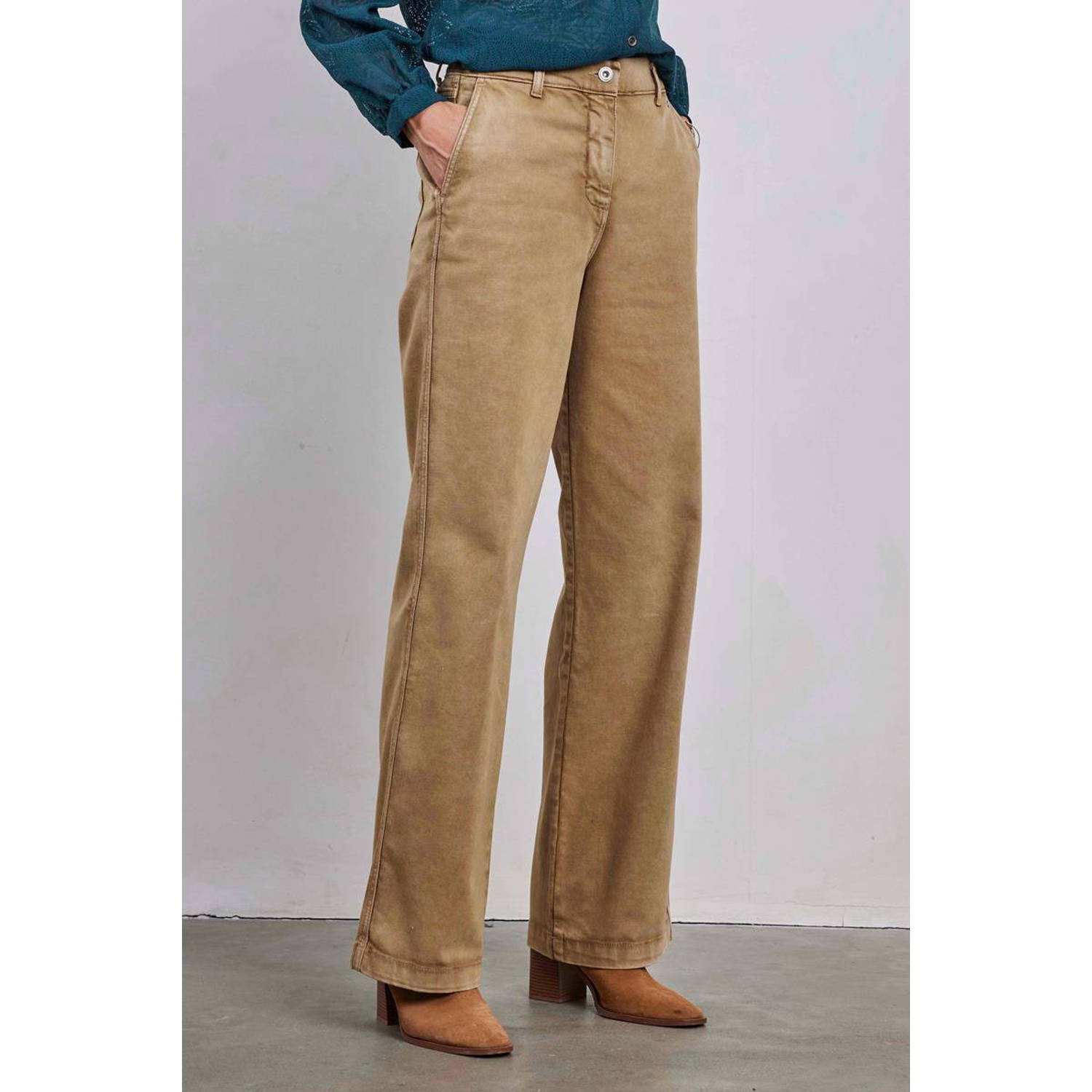 Didi wide leg broek bruin