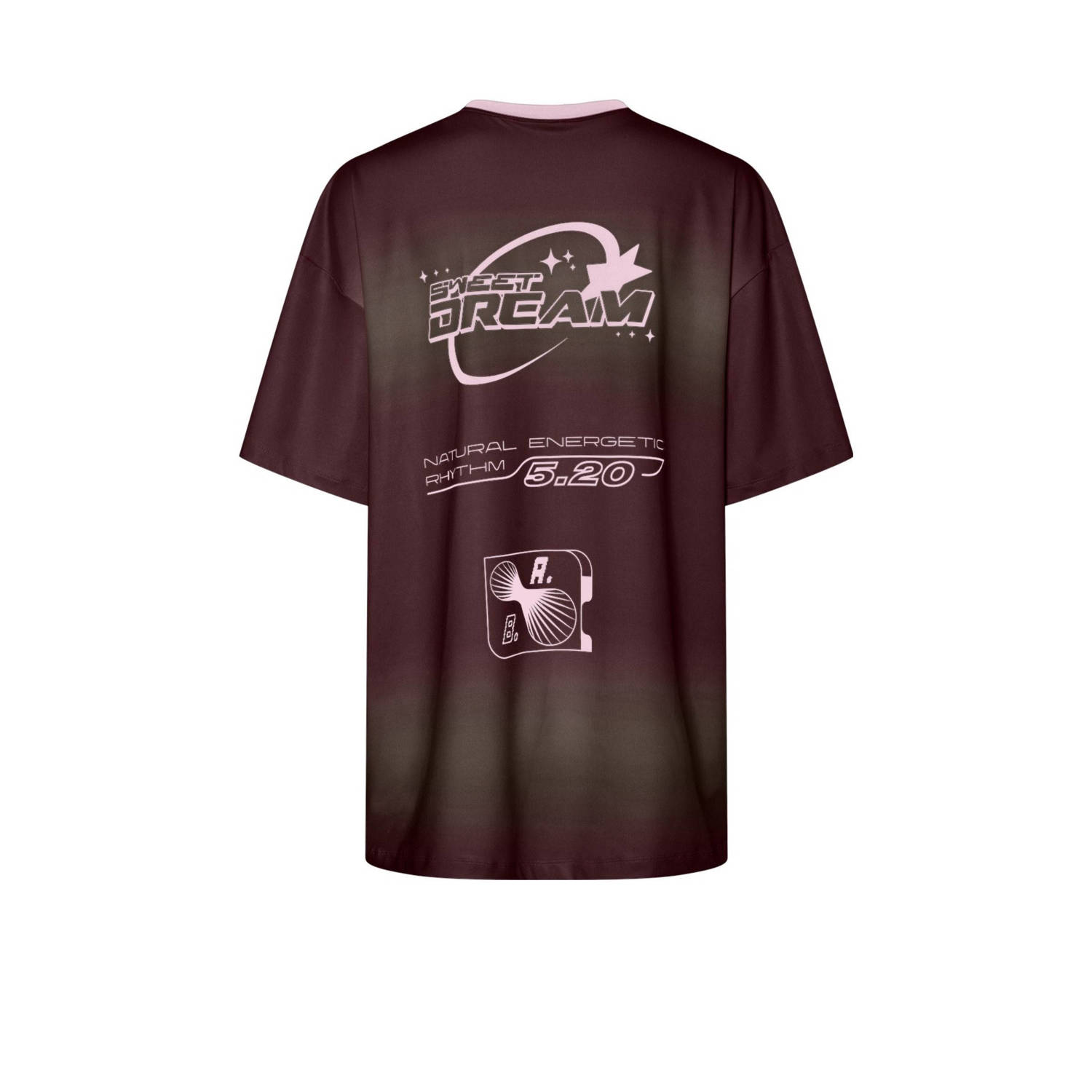 PIECES T-shirt aubergine