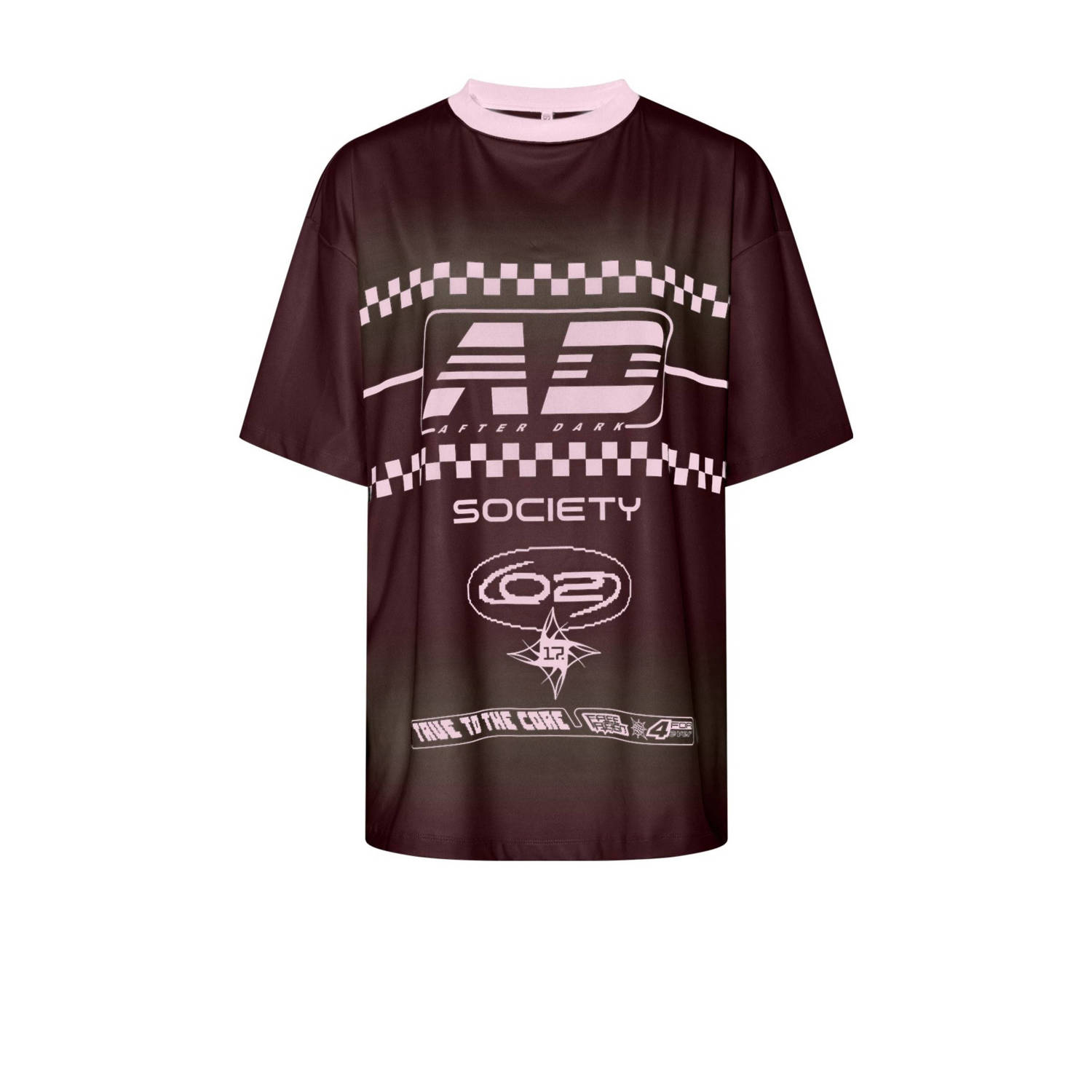 PIECES T-shirt aubergine