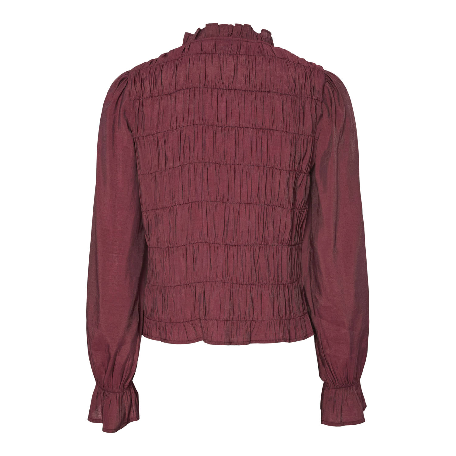 PIECES blouse donkerrood