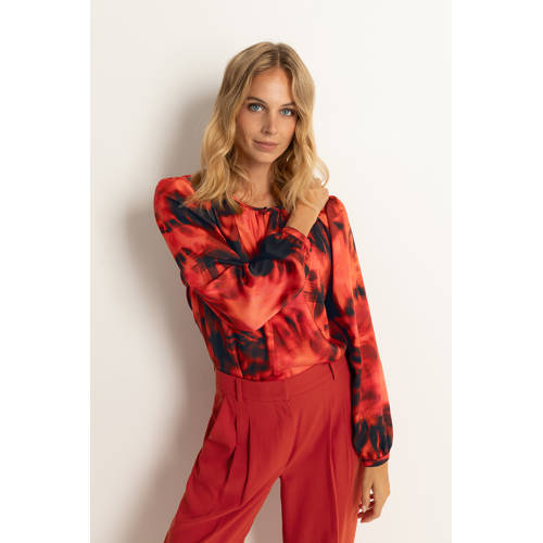CLAUDIA BY CLAUDIA STRÄTER Blousetop rood/zwart print afbeelding