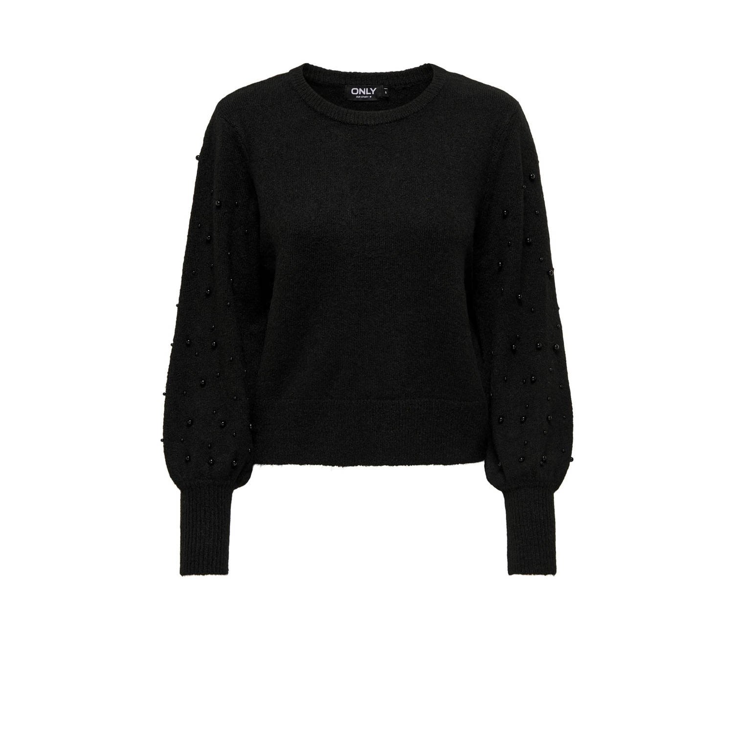 ONLY sweater met parels zwart