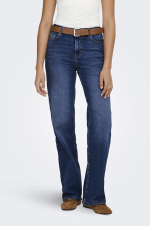 high waist wide leg jeans ONLLUNA dark blue denim