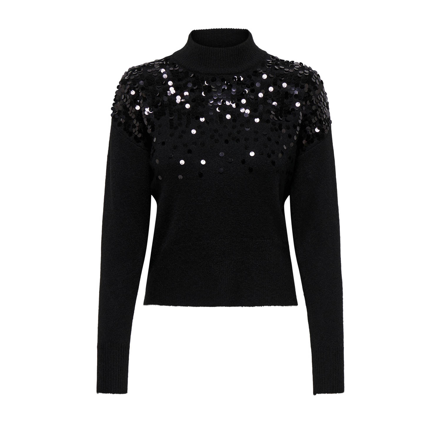 ONLY gebreide trui zwart glitters