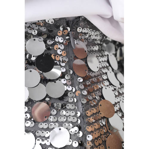 ONLY korte rok glitters/ zilver afbeelding