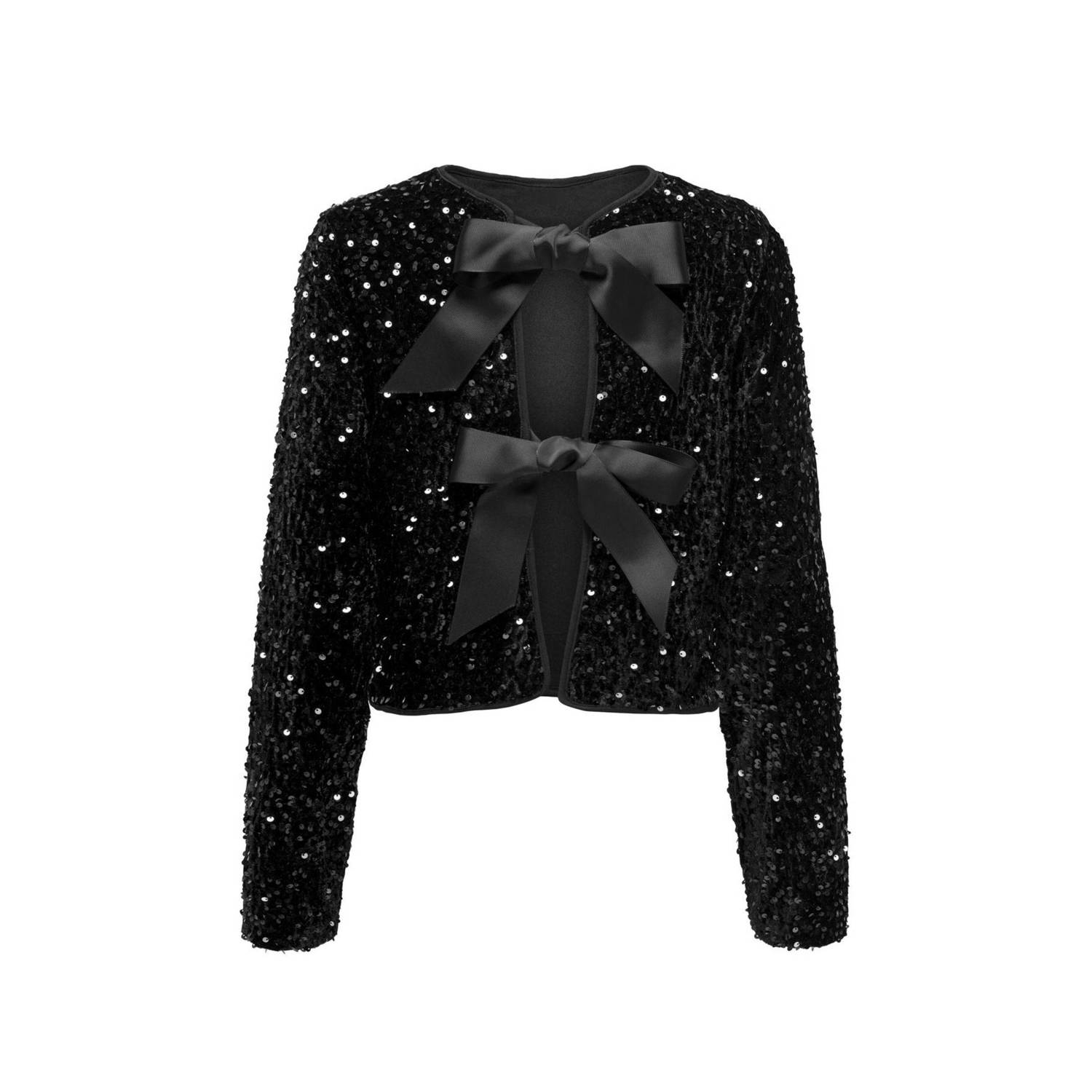 ONLY pailletten top ONLANIKA zwart