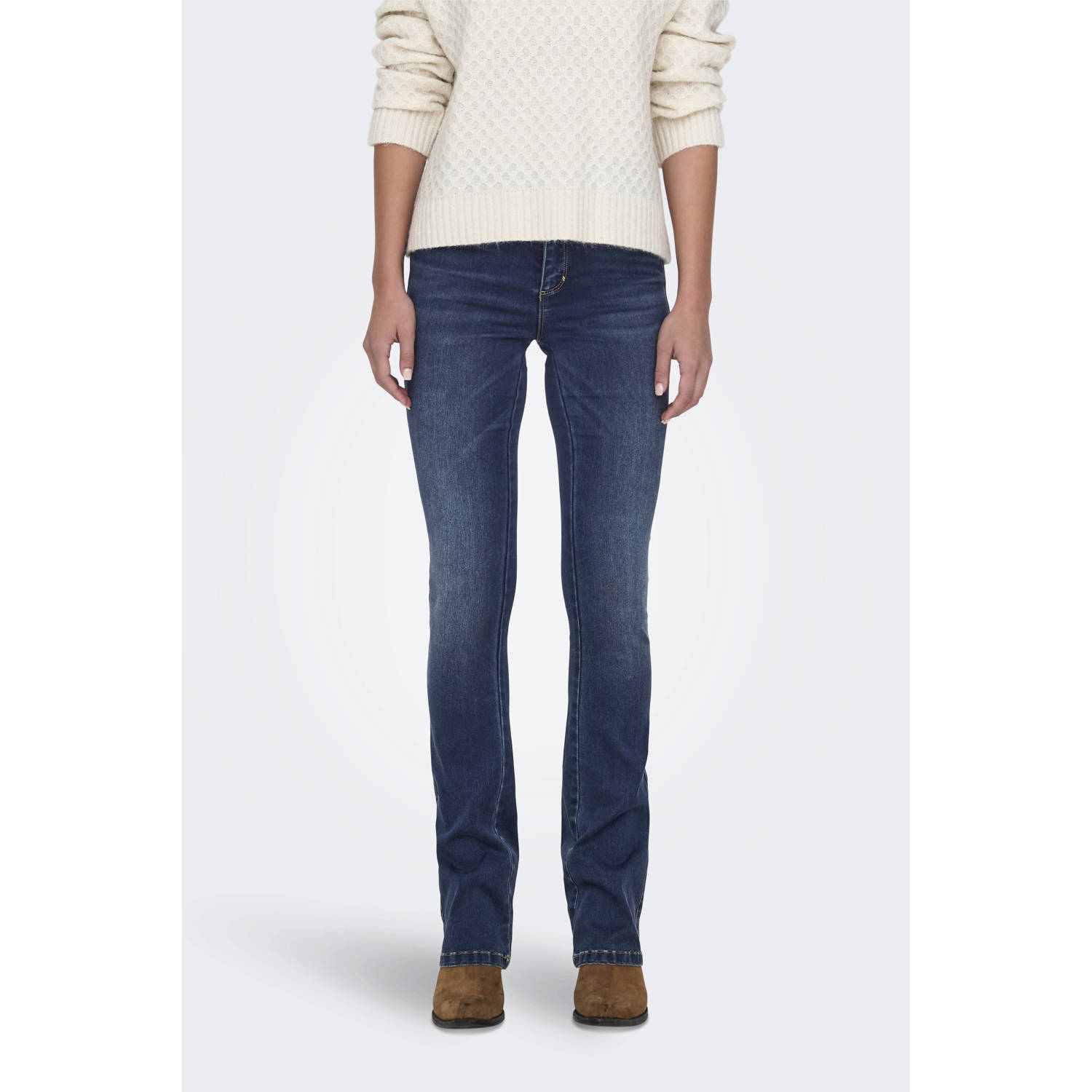 ONLY high waist flared jeans ONLROYAL dark blue denim
