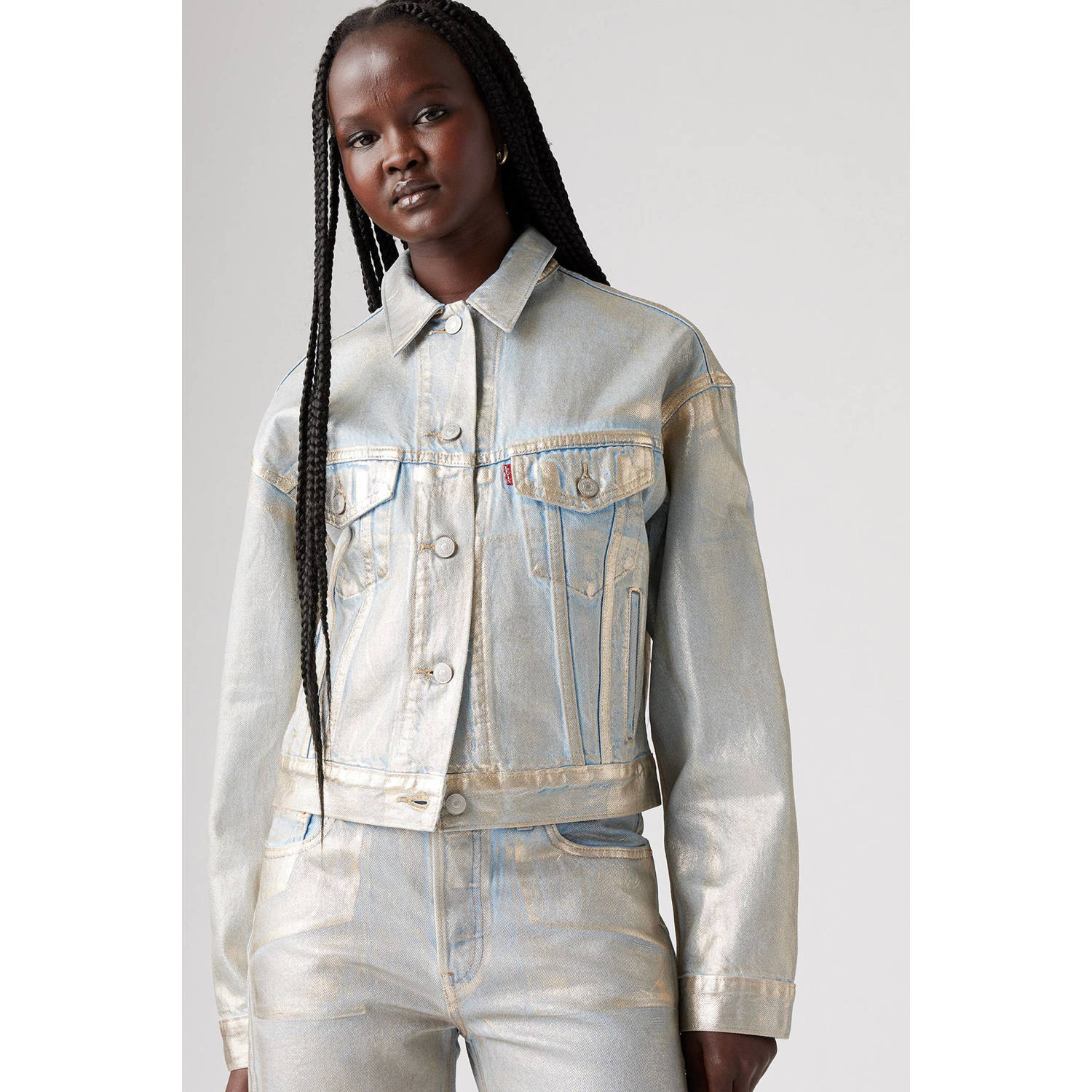 Levi's spijkerjasje zilver