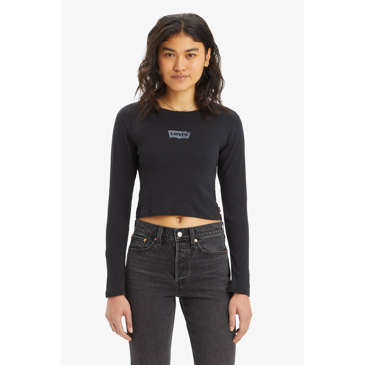 Levi's top met logo zwart