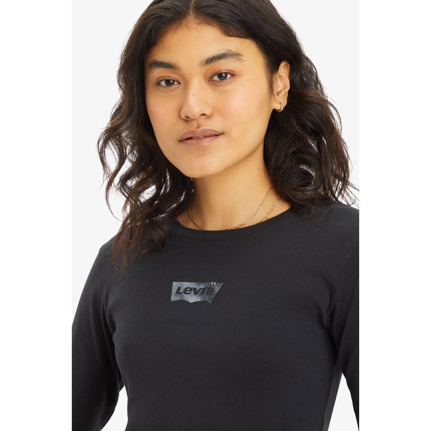 Levi's top met logo zwart